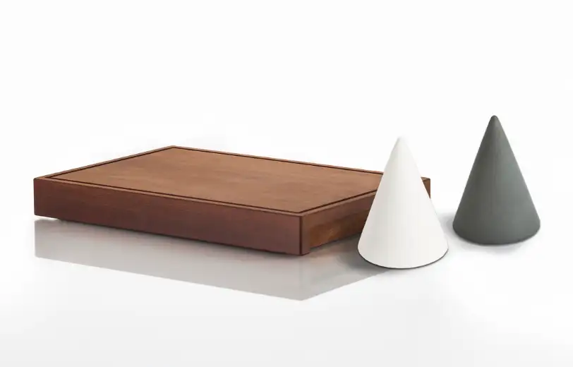 Gift for the home chef: Solid Board cutting board and Salt & Pepper Cone