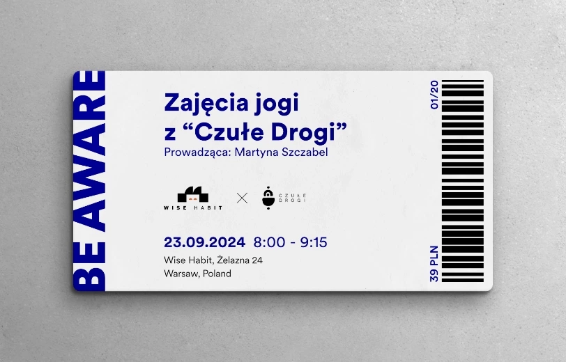 Ticket for yoga classes with “Czułe drogi” 23.09