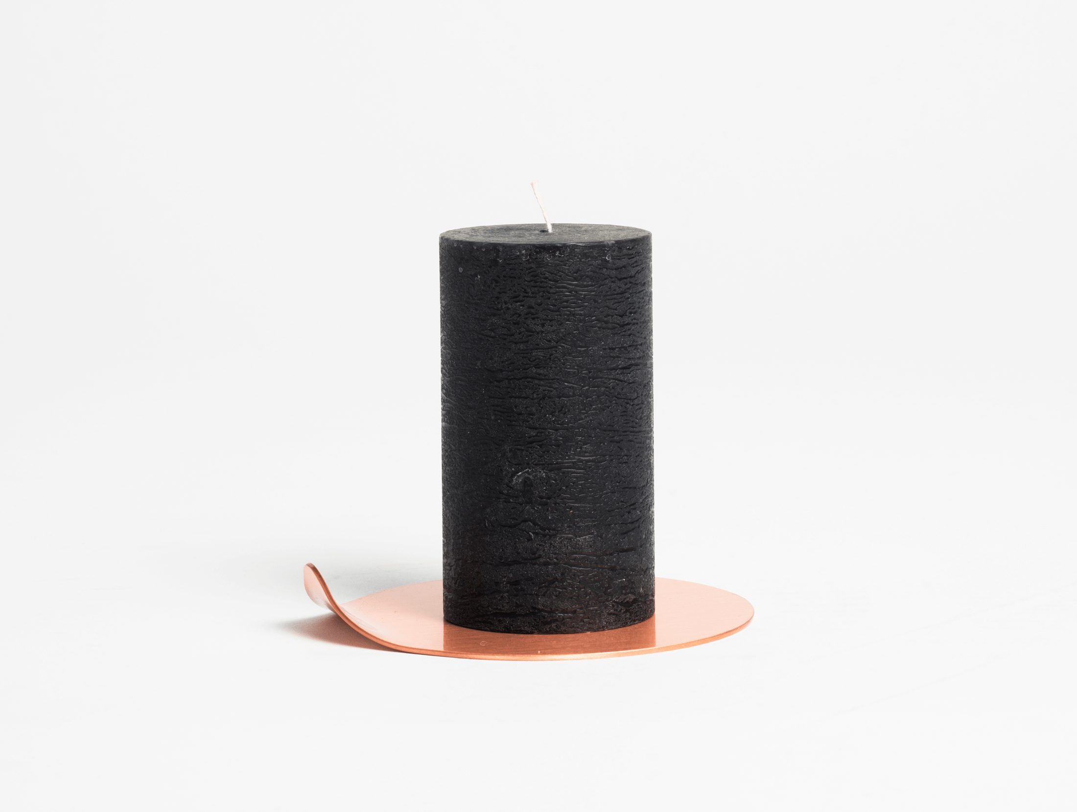 Chamberstick natural copper candle holder + free Chamber candle