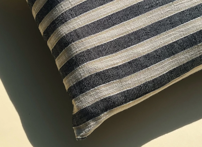 Linen and cotton cushion cover, Mizar & Alcor Mute, Karam