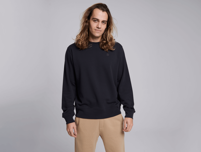 Organic cotton sweatshirt, Mudita, men's black M
