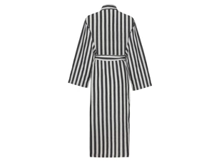  Cotton and linen robe, Mizar & Alcor striped black