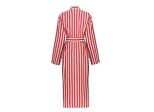  Cotton and linen robe, Mizar & Alcor striped red