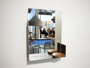 Mood wall mirror, tre product, silver small