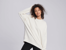 Organic cotton sweatshirt, Mudita, women's white