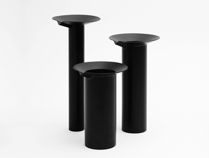 Powder-coated steel Watering Vessels, tre product, black