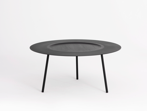 Woodplate Coffee steel table, tre product, large black