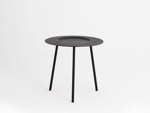 Woodplate Coffee steel table, tre product, small black