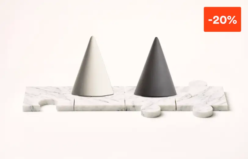 Cadeau design : sous-verres Stonecut Puzzle et Salt & Pepper Cone