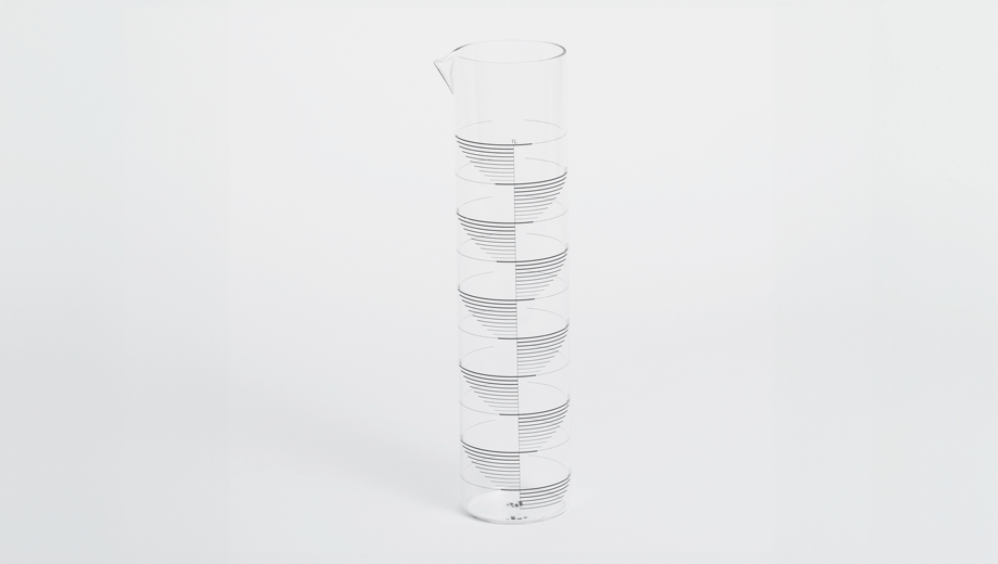 Carafe en verre borosilicate 1L Rectangle Stripes, tre product