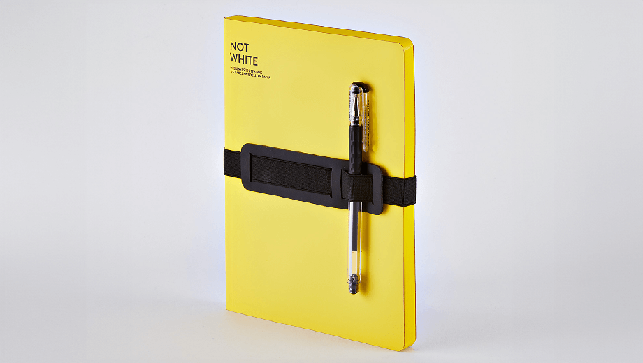 Carnet de notes Nuuna, Not White L Light, jaune