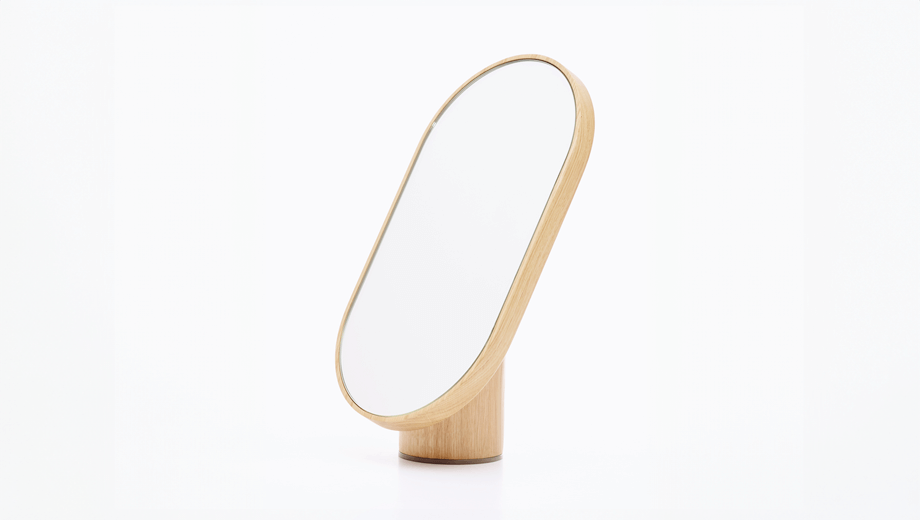 ClearVision Miroir en verre clair Woodturn, tre product, chêne