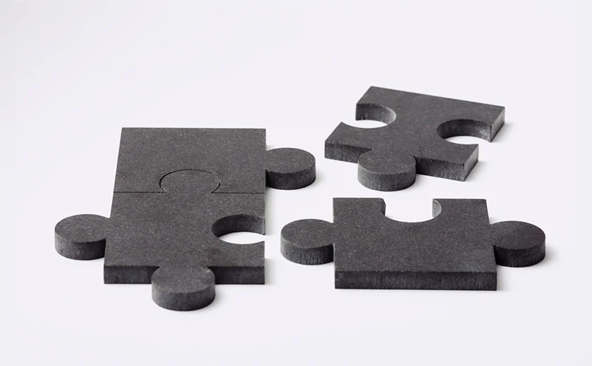 Sous-verre Stonecut Puzzle, tre product, noir