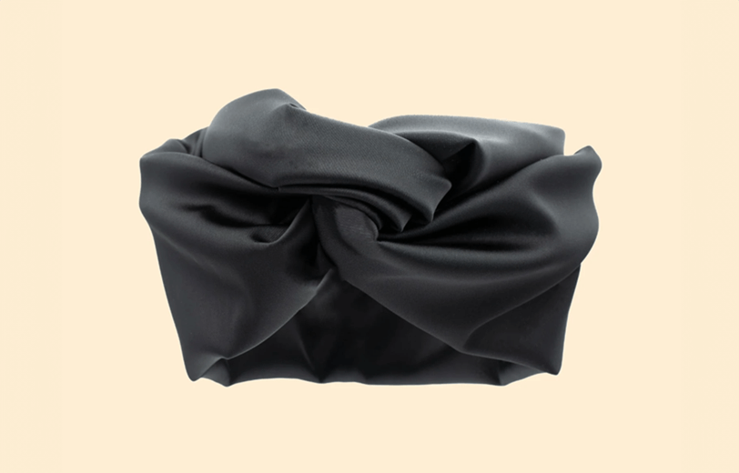 Turban Paloma Germain, satin de soie, Duchesse Noir