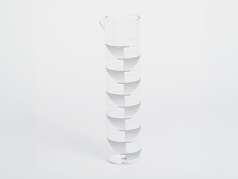 Carafe en verre borosilicate 1L Rectangle Stripes, tre product