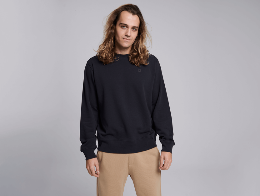 Sweat-shirt en coton bio, Mudita, noir pour homme M