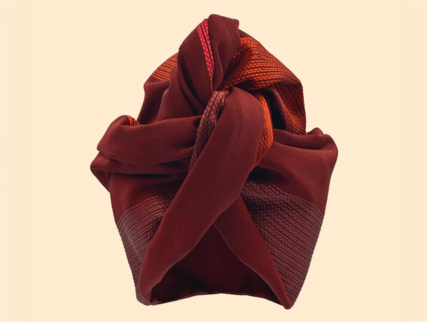 Turban Paloma Germain, jacquard, Bordeaux Couture