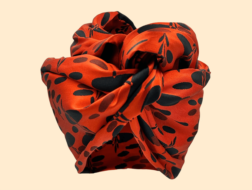 Turban Paloma Germain, jacquard, automne orange