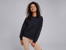 Sweat-shirt en coton bio, Mudita, noir pour femme