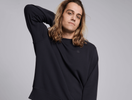 Sweat-shirt en coton bio, Mudita, noir pour homme M