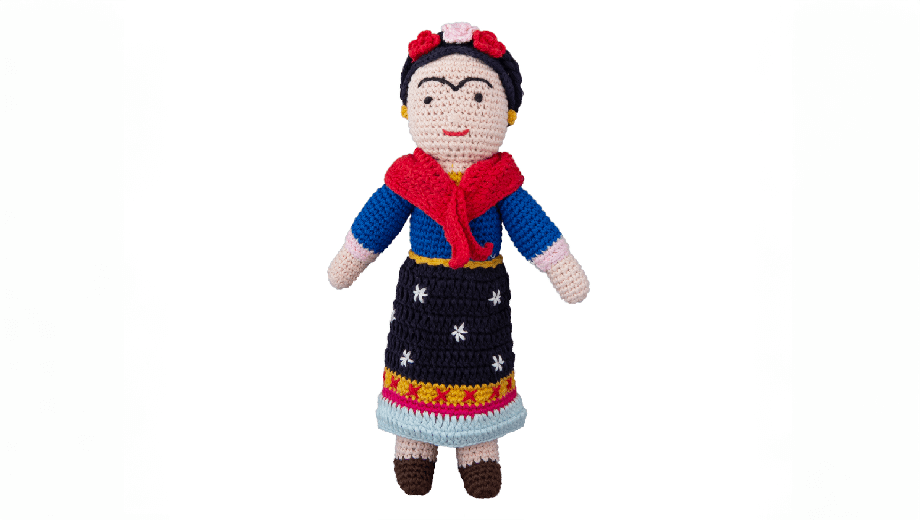 Handgefertigte Puppe Global Affairs, Frida Kahlo