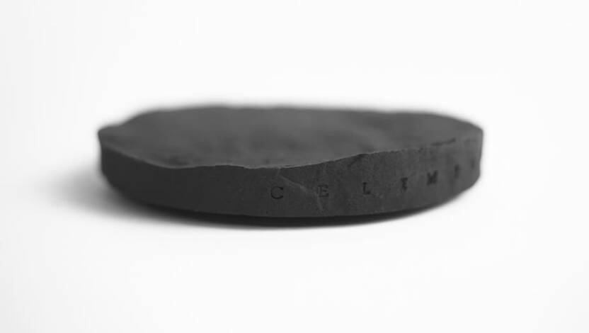 Round soap dish Celement, black