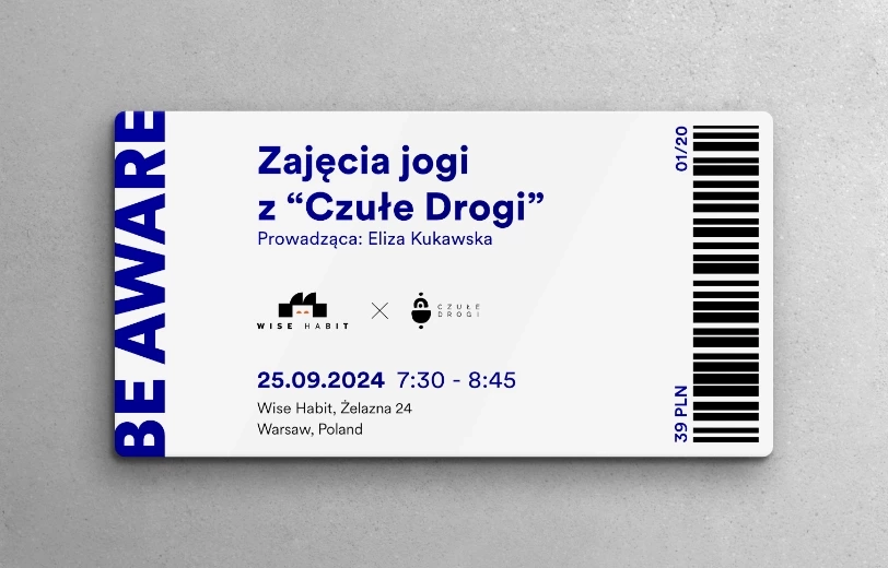 Ticket for yoga classes with “Czułe drogi” 25.09