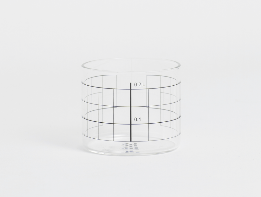 0,2L Glass Double Lines - Set of 4