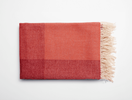 Decke aus Merinowolle, tre produkt, rot, weiß