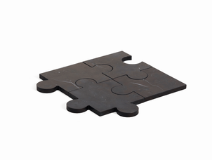 Marmor-Tischsets Stonecut Puzzle, tre product, schwarz