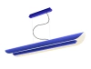 Linear Pendant Lamp Apolin 2, KASPA, cobalt