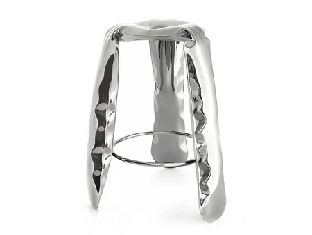 Plopp bar chair, Zieta Studio, inox