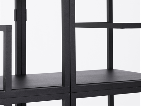 Modulares Möbelsystem Text Block Metall, tre product, Doppelset, schwarz