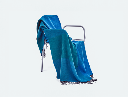 Couverture en laine mérinos Blend, tre product, vert, noir