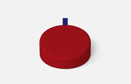 Meditation cushion Round, Wise Habit, red