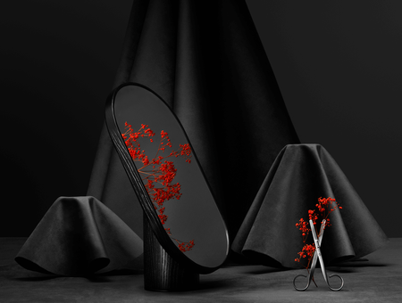 ClearVision Miroir en verre clair Woodturn, tre product, chêne