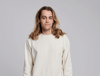 Organic cotton sweatshirt, Mudita, men's white