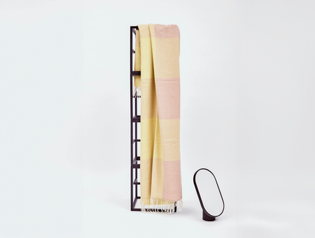 Decke aus Merinowolle, tre product, gelb, weiß