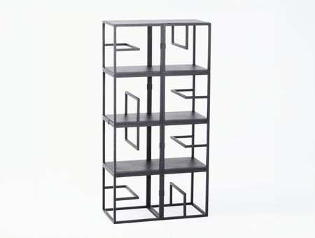 Système d'ameublement modulaire Text Block Metal, tre product, double set, noir