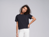 T-Shirt aus weniger Bio-Baumwolle, Mudita, Damen, schwarz