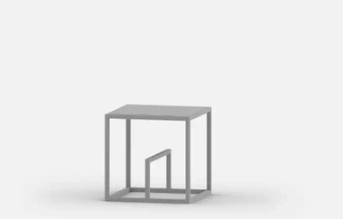 Système d'ameublement modulaire Text Block Metal, tre product, single set, grey