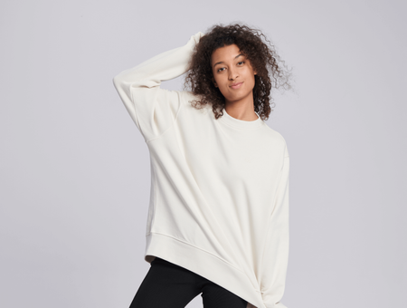 Bluza z bawełny organicznej, Mudita, damska biała