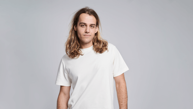 Organic cotton T-shirt Here Men, Mudita, white