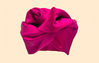 Turban Paloma Germain, satin silk, Duchesse Fuchsia