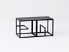 Système d'ameublement modulaire Text Block Metal, tre product, double set, noir