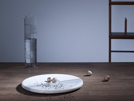 Marmorplatte Moon, tre product, weißer Marmor