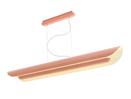 Linear Pendant Lamp Apolin 2, KASPA, dusty pink