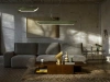 Linear Pendant Lamp Apolin 2, KASPA, sage