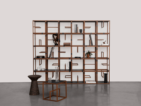 Modulares Möbelsystem Text Block Holz, tre product, Doppelset