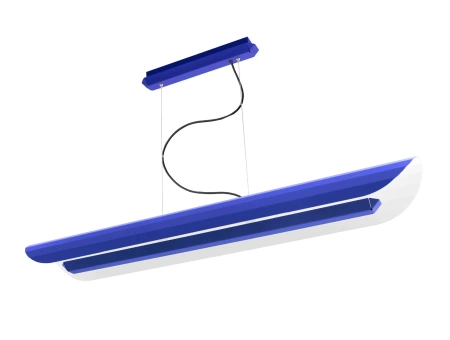 Linear Pendant Lamp Apolin 2, KASPA, cobalt